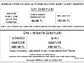 KORT ÜCRET TARİFEMİZ GÜNCELLENDİ...